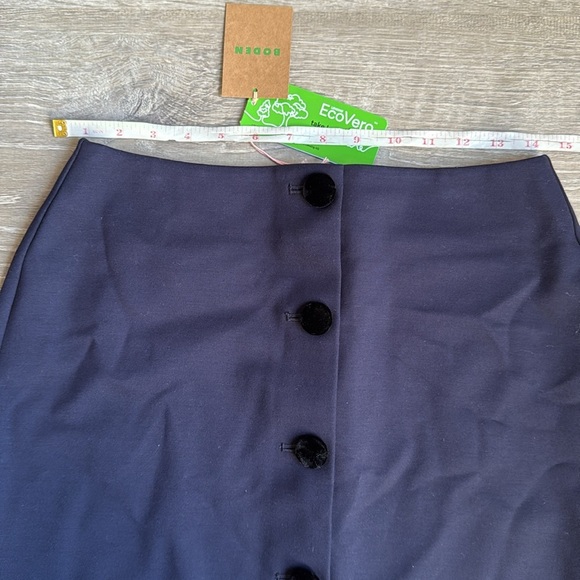 NEW Boden Buttoned Ponte Mini Skirt Navy 6 - Picture 8 of 11